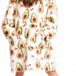 Cozy Noxxiez meleg televíziós kapucnis pulóvertakaró – Avokádó