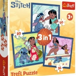 3 az 1-ben puzzle – idő LILO & STITCH STITCH-csel a Trefltől