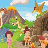 Fából készült puzzle Kőkorszaki család 25 darab