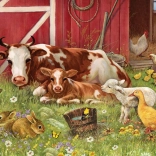 COBBLE HILL Családi puzzle Pajta-kölykök 350 darab