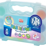 ASTRA pasztell temperafestékek 12×20 ml műanyag hordtáskában (kék)