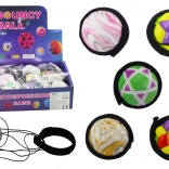 Színes labda gumiszalaggal 6 cm