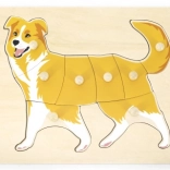 Fa Montessori fogógombos kirakó – kutya, VIGA