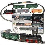 Elektromos vonat mozdony és kocsik