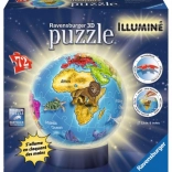 Ravensburger 3D Világító puzzle Gömb Földgömb 72 darab