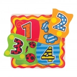 Fából készült számkirakó 1–4 Bigjigs Toys