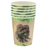 Papírpoharak dinoszauruszos partira, 250 ml, 6 db