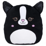Plüss macskapárna – fekete, 25 cm