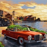 Gyémántfestés NORIMPEX – tengerparti kiruccanás 30 × 40 cm