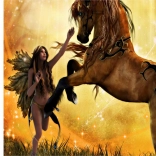 Gyémántfestés: ló megszelídítése 30 × 40 cm
