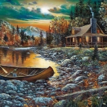 Hegyi menedék puzzle 1000 darabos a Cobble Hill-től