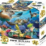 3D puzzle teknős 63 darabbal