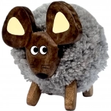 Fa dekoratív egér textil bundával