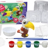 Kreatív művészeti készlet 3D Madarak gipsz és festékek