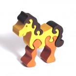 Fauna fa vágott puzzle barna ló