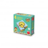 Dino fa kockák a legkisebbeknek 4 db