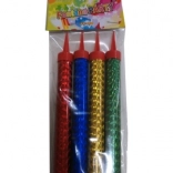 Színes party szökőkutak 12 cm – 40 s, 4 db-os készlet