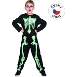 Gyerekeknek szóló világító csontváz jelmez sötétben