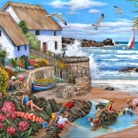 Puzzle Tengerparti házikó 1000 darabos