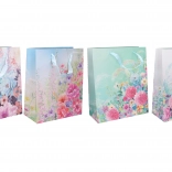 Ajándéktáska L, 40 × 30 × 12 cm – egész éves motívumok mixe