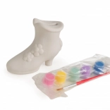 Kreatív készlet – kifesthető cipőcke persely