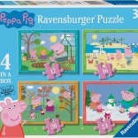 Ravensburger Peppa malac – évszakok 4 az 1-ben puzzle (12–24 darabos)