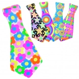 Magasan színes nyakkendő zsinórral bulira