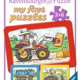 Első kirakóm – Építőgépek 3×6 darabos RAVENSBURGER