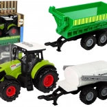 Traktor Készlet Utánfutóval és Tartálykocsival LED Hangokkal