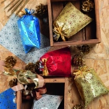 Celofán zacskó hópehely mintával 20x32 cm