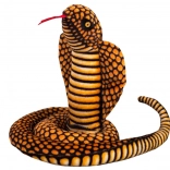 Plüss királykobra kígyó barna 100 cm