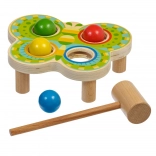 Fa kalapálós pillangó 4 színes golyóval