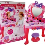 Gyerek toalettasztal szív alakú tükörrel és kiegészítőkkel