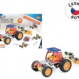 Kis szerelő traktor tartozékokkal