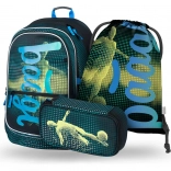 BAAGL iskolai szett focistáknak: hátizsák, tolltartó és tasak