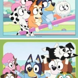 Bluey Ravensburger puzzle a játszótéren