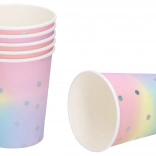 Papír party poharak Pasztell 250 ml, 6 db