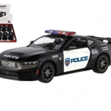 fém autómodell Ford Mustang Dark Horse Police 2024 1:38 visszahúzós, 13 cm