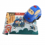 TOP BRIGHT fa puzzle játékkal – rendőrautó, 24 darab