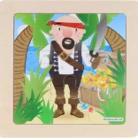 Fa kalózos puzzle, 9 darabos