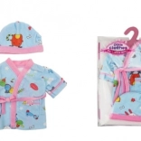 Kék köntös sapkával babáknak 40-45 cm