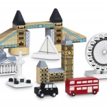 Világító fa kockák London