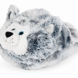 Cozy Noxxiez meleg plüss papucs – husky