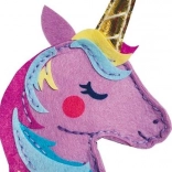 Kreatív készlet – lila filc unikornis pénztárca