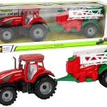 Piros traktor permetezővel – készlet kis gazdáknak