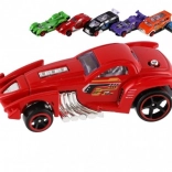 6 darabos versenyautó készlet, fém és műanyag, 8 cm, szabadonfutó
