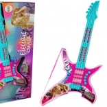 Gyerek elektromos gitár villogó fényekkel és hangokkal, rózsaszín, 62 cm