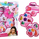 Gyermek rózsaszín sminkkészlet 3+ virág alakú kazettában