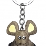 Fa egér kulcstartó nagy