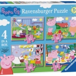 Ravensburger Puzzle Peppa malac: Szórakoztató napok 4 az 1-ben